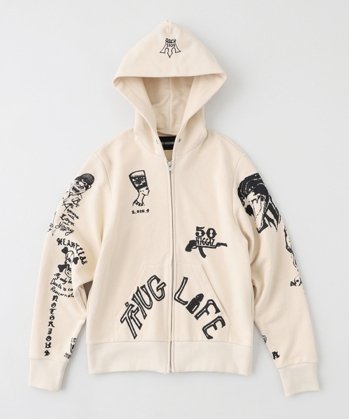 YUKI HASHIMOTO / ユウキハシモト HANDMADE 2PAC TATTOO HOOD