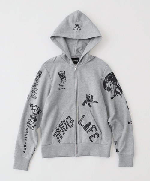 YUKI HASHIMOTO / ユウキハシモト HANDMADE 2PAC TATTOO HOOD 251-01