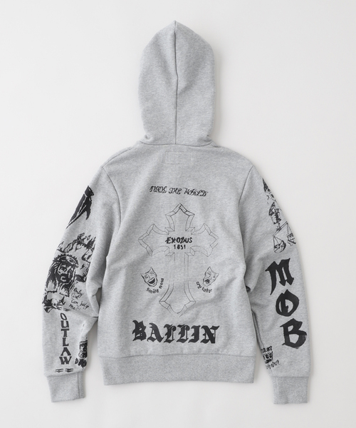 豆助 YUKI HASHIMOTO / ユウキハシモト HANDMADE 2PAC TATTOO HOOD 251-01