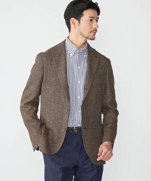 SHIPS（シップス）の「SHIPS: イタリアン ボタンダウン パナマ ロンドンストライプ シャツ（ビジネスシャツ・メンズ・ネイビー/スカイブルー・38/39/40）」の10枚目の写真