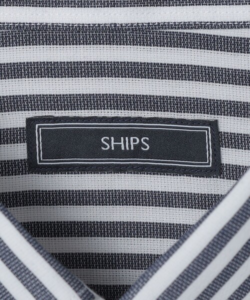 SHIPS（シップス）の「SHIPS: イタリアン ボタンダウン パナマ ロンドンストライプ シャツ（ビジネスシャツ・メンズ・ネイビー/スカイブルー・38/39/40）」の15枚目の写真