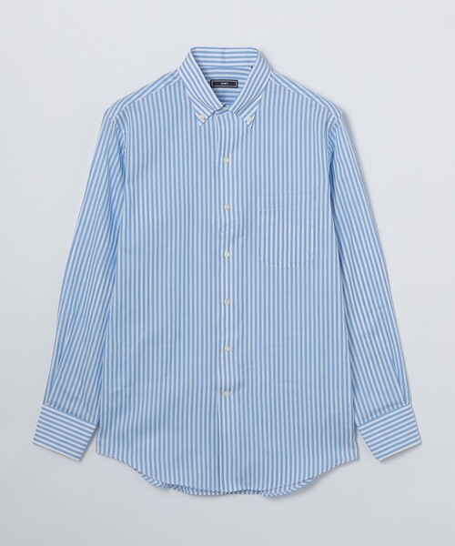 SHIPS（シップス）の「SHIPS: イタリアン ボタンダウン パナマ ロンドンストライプ シャツ（ビジネスシャツ・メンズ・ネイビー/スカイブルー・38/39/40）」の19枚目の写真