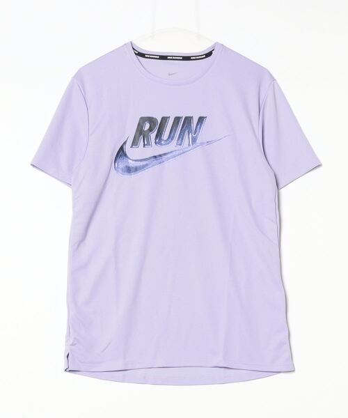 NIKE(ナイキ)の「ナイキ NIKE ナイキ ラン エナジー マイラー S/S トップ(Tシャツ/カットソー・メンズ・イエロー/パープル/エメラルド/ブラック・S/M/L/LL)」の4枚目の写真