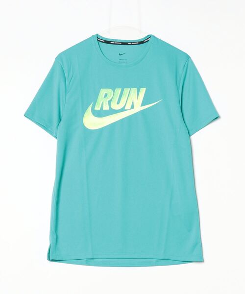 NIKE(ナイキ)の「ナイキ NIKE ナイキ ラン エナジー マイラー S/S トップ(Tシャツ/カットソー・メンズ・イエロー/パープル/エメラルド/ブラック・S/M/L/LL)」の3枚目の写真