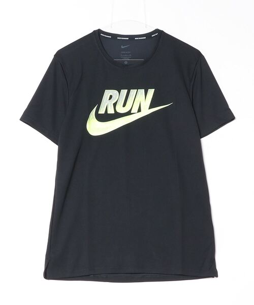 NIKE(ナイキ)の「ナイキ NIKE ナイキ ラン エナジー マイラー S/S トップ(Tシャツ/カットソー・メンズ・イエロー/パープル/エメラルド/ブラック・S/M/L/LL)」の2枚目の写真