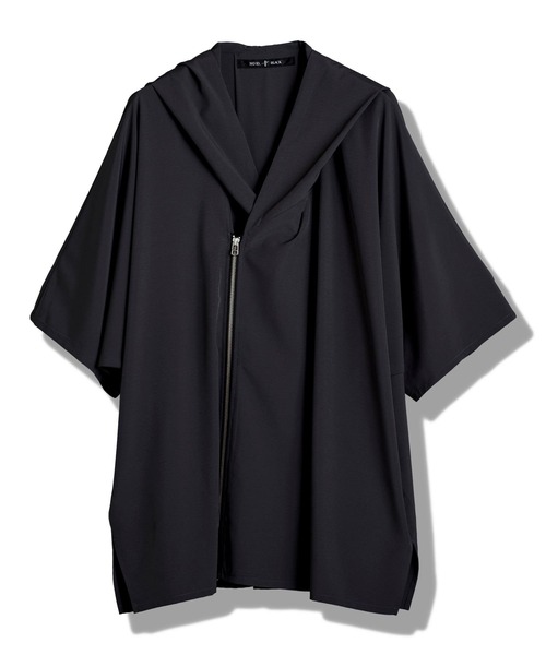 NO ID.（ノーアイディ）の「【NO ID.】Hood Dolman Zip Big Shirt / フード ドルマン ジップ ビッグ シャツ（Tシャツ/カットソー・メンズ・ホワイト/その他23/ブラック/グレー・ONE SIZE）」の6枚目の写真