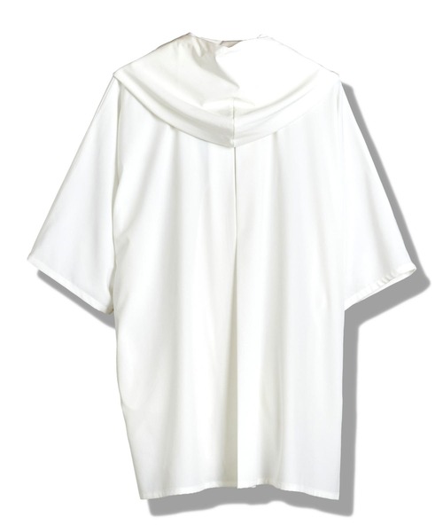 NO ID.（ノーアイディ）の「【NO ID.】Hood Dolman Zip Big Shirt / フード ドルマン ジップ ビッグ シャツ（Tシャツ/カットソー・メンズ・ホワイト/その他23/ブラック/グレー・ONE SIZE）」の9枚目の写真