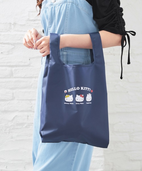 Honeys（ハニーズ）の「サンリオキャラクターズ／お弁当バッグ（エコバッグ/サブバッグ・レディース・ネイビー/ベージュ/アイボリー/グリーン/サックスブルー・FREE）」の4枚目の写真