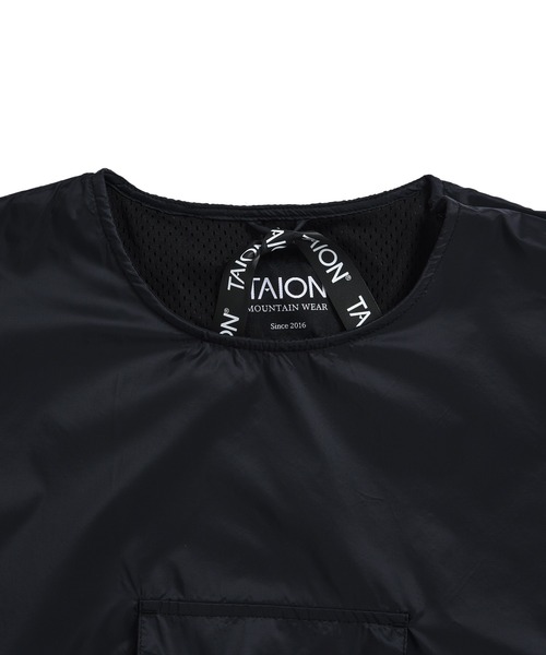 TAION（タイオン）の「【TAION(タイオン)】〈ユニセックス〉ノンダウン マウンテン クルーネック ハーフスリーブカットソー（Tシャツ/カットソー・メンズ・ダークネイビー/スカイブルー系1/オリーブ/ブルーグリーン/ブラック/ダークパープル・S/M/L/XS/XL）」の10枚目の写真