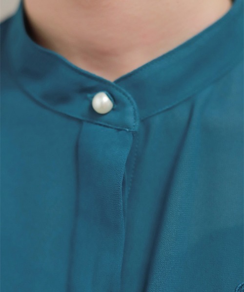 axes femme(アクシーズファム)の「エンブロイダリーシャツ(シャツ/ブラウス・レディース・ホワイト/ブラック/ブルーグリーン・FREE)」の15枚目の写真