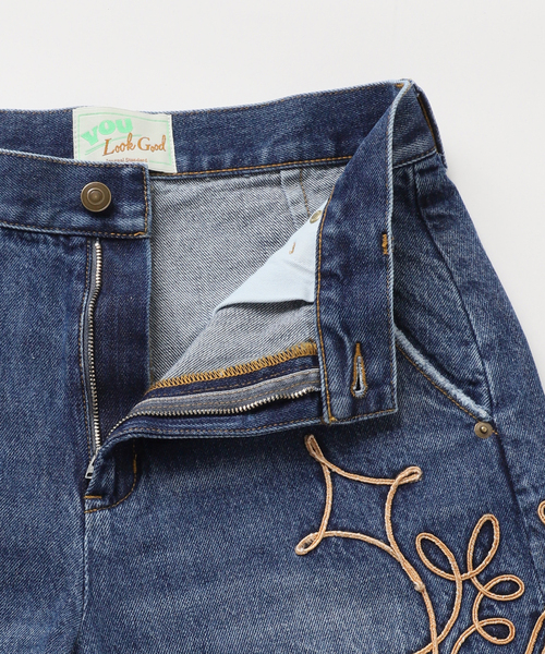 JOURNAL STANDARD(ジャーナルスタンダード)の「【YOU LOOK GOOD×JS】コードエンブロイダリーデニムパンツ(デニムパンツ・レディース・ブルー・36/38)」の17枚目の写真