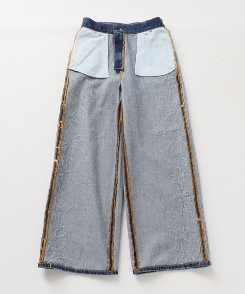 JOURNAL STANDARD(ジャーナルスタンダード)の「【YOU LOOK GOOD×JS】コードエンブロイダリーデニムパンツ(デニムパンツ・レディース・ブルー・36/38)」の18枚目の写真