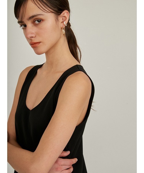 styling/（スタイリング）の「ジョーゼット2WAYロングワンピース（ワンピース・レディース・ブラック/カーキ・1/0）」の10枚目の写真