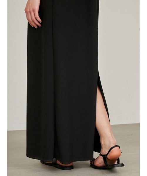 styling/（スタイリング）の「ジョーゼット2WAYロングワンピース（ワンピース・レディース・ブラック/カーキ・1/0）」の6枚目の写真