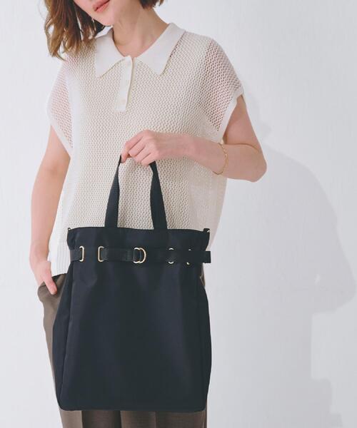 grove（グローブ）の「【晴れの日も雨の日も】撥水ベルト2WAYトート（トートバッグ・レディース・ダークグレー/ブラック/ライトベージュ・00）」の2枚目の写真