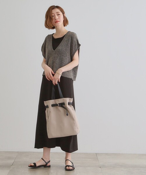 grove（グローブ）の「【晴れの日も雨の日も】撥水ベルト2WAYトート（トートバッグ・レディース・ダークグレー/ブラック/ライトベージュ・00）」の21枚目の写真