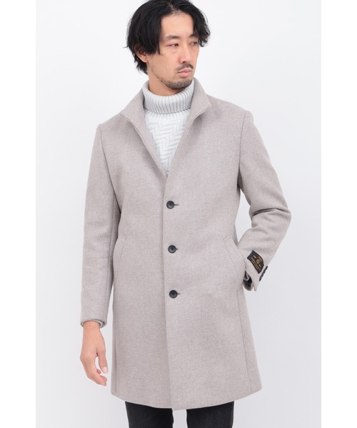 HIGH STREET（ハイストリート）の「MTRｶｼﾐｱｺﾝﾒﾙﾄﾝｽﾀﾝﾄﾞCT（ステンカラーコート・メンズ・ブラック/ベージュ・LL/L/S/M）」の6枚目の写真