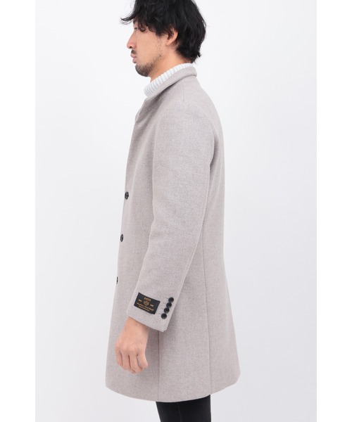 HIGH STREET（ハイストリート）の「MTRｶｼﾐｱｺﾝﾒﾙﾄﾝｽﾀﾝﾄﾞCT（ステンカラーコート・メンズ・ブラック/ベージュ・LL/L/S/M）」の8枚目の写真