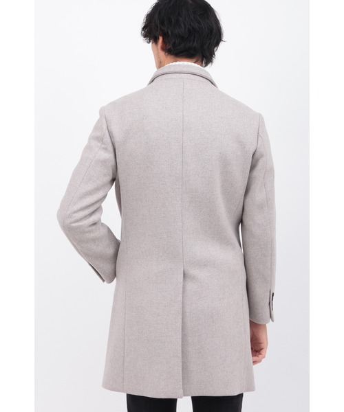 HIGH STREET（ハイストリート）の「MTRｶｼﾐｱｺﾝﾒﾙﾄﾝｽﾀﾝﾄﾞCT（ステンカラーコート・メンズ・ブラック/ベージュ・LL/L/S/M）」の9枚目の写真