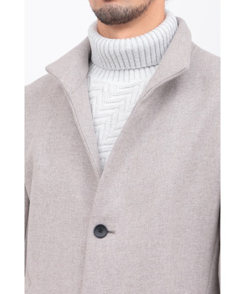 HIGH STREET（ハイストリート）の「MTRｶｼﾐｱｺﾝﾒﾙﾄﾝｽﾀﾝﾄﾞCT（ステンカラーコート・メンズ・ブラック/ベージュ・LL/L/S/M）」の10枚目の写真