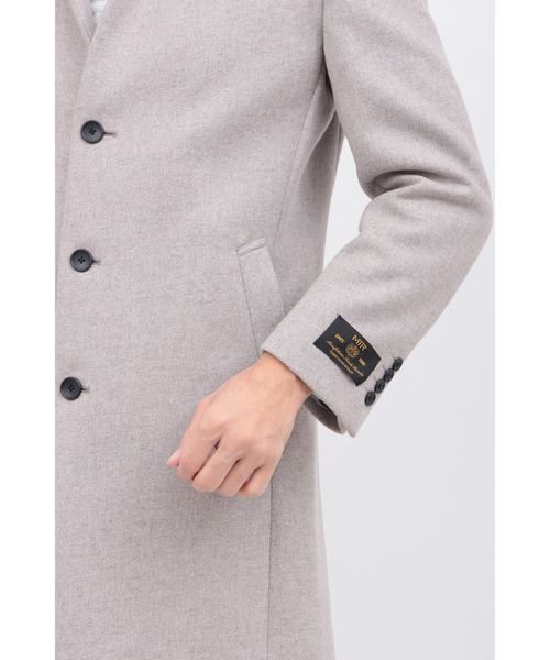 HIGH STREET（ハイストリート）の「MTRｶｼﾐｱｺﾝﾒﾙﾄﾝｽﾀﾝﾄﾞCT（ステンカラーコート・メンズ・ブラック/ベージュ・LL/L/S/M）」の11枚目の写真