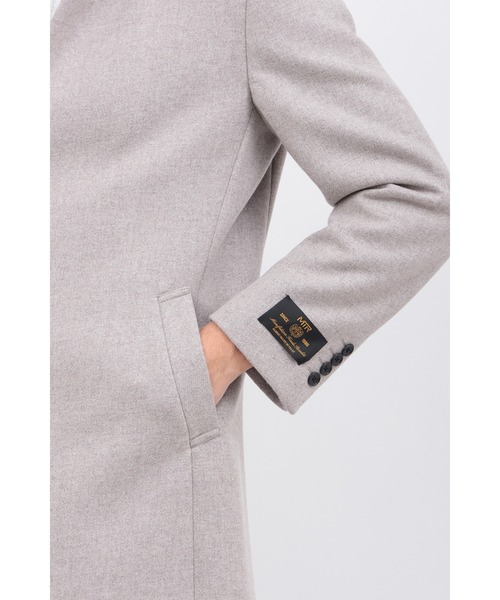 HIGH STREET（ハイストリート）の「MTRｶｼﾐｱｺﾝﾒﾙﾄﾝｽﾀﾝﾄﾞCT（ステンカラーコート・メンズ・ブラック/ベージュ・LL/L/S/M）」の12枚目の写真