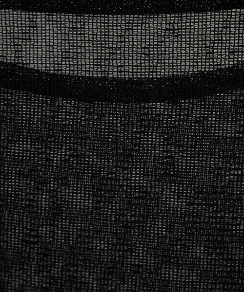 SALON adam et rope'（サロン アダム エ ロペ）の「リネンブレンドメッシュロングスリーブプルオーバー（ニット/セーター・レディース・ブラック/キナリ・FREE）」の17枚目の写真