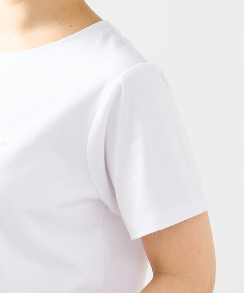 un dix cors(アンディコール)の「《接触冷感・吸水速乾》箔ラインロゴTシャツ(Tシャツ/カットソー・レディース・ブラック/ホワイト・FREE)」の18枚目の写真