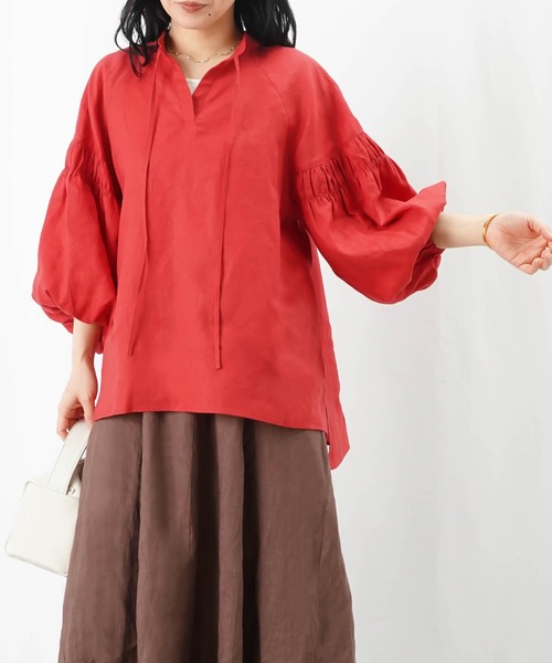 ブラウス シャツ LC/LLL ファスナー配色ブラウス レディース LADY LUCK LUCA ブラウス シャツ LC/LLL プリーツテープ付