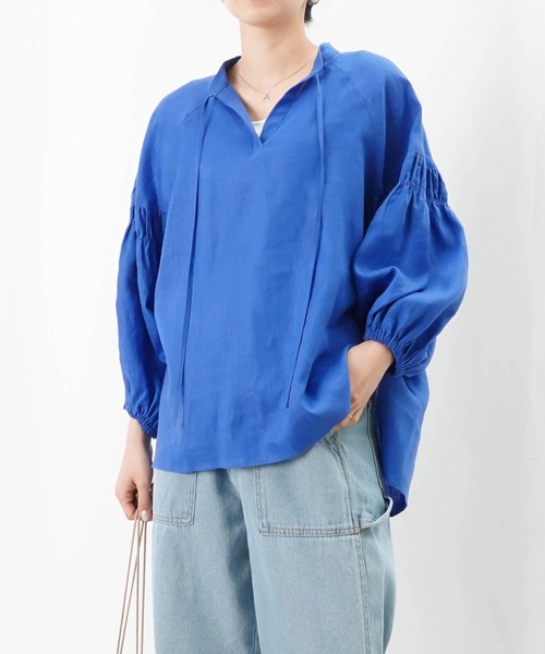 【美品】LinenYa リネンや　スキッパーシャツ The DUFFER of ST.GEORGE（ザダファーオブセントジョージ）の「LINEN