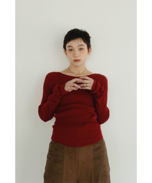 cup in boat neck knit（ニット/セーター）｜Knuth Marf