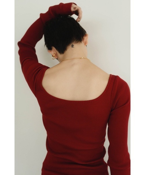 Knuth Marf（クヌースマーフ）の「cup in boat neck knit（ニット/セーター・レディース・レッド/ホワイト/ブラック・FREE）」の9枚目の写真