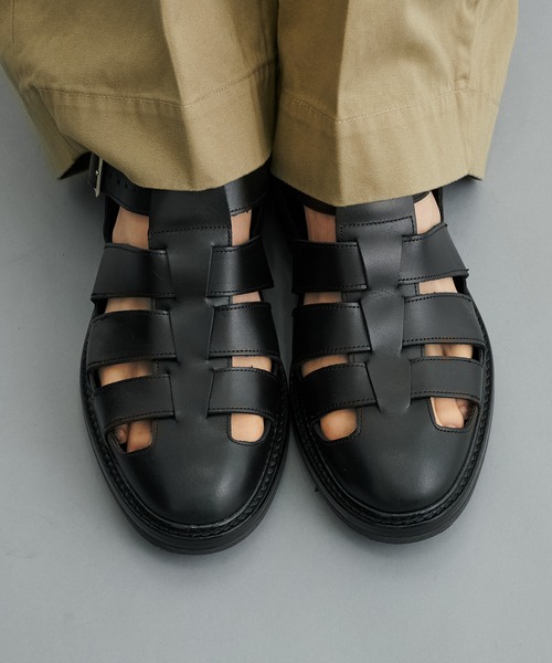 PUBLIC TOKYO(パブリックトウキョウ)の「【残りわずか】SCOTCHGARDグルカレザーサンダル(サンダル・メンズ・ブラック・1/2/3)」の19枚目の写真