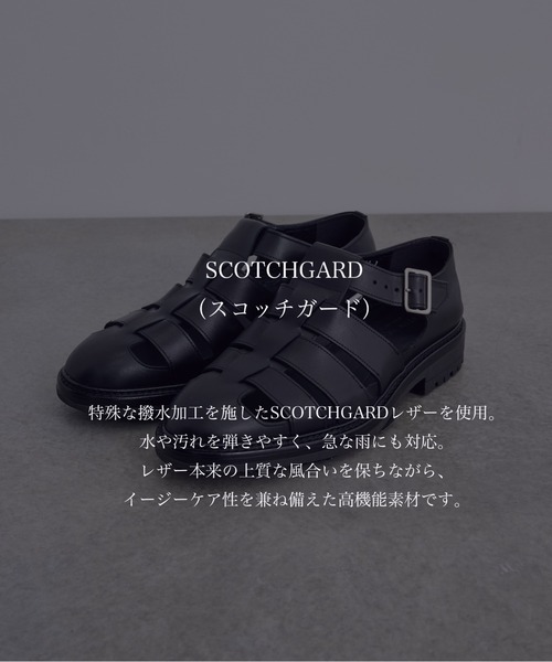 PUBLIC TOKYO(パブリックトウキョウ)の「【残りわずか】SCOTCHGARDグルカレザーサンダル(サンダル・メンズ・ブラック・1/2/3)」の22枚目の写真