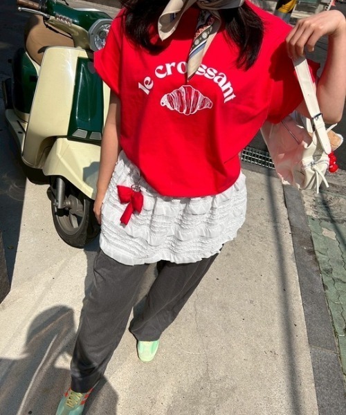 ipugo(イプゴ)の「ipugo/イプゴ レースラップレイアードスカート 秋物 秋服 2026年秋冬(スカート・レディース・ホワイト/ブラック・FREE)」の16枚目の写真