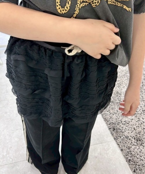 ipugo(イプゴ)の「ipugo/イプゴ レースラップレイアードスカート 秋物 秋服 2026年秋冬(スカート・レディース・ホワイト/ブラック・FREE)」の8枚目の写真