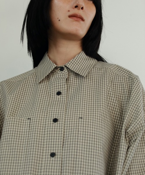 anuke Check Over Shirts - メルカリ
