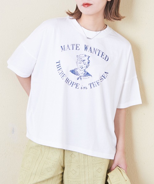 セール】32/-天竺前後プリントTシャツ（Tシャツ/カットソー
