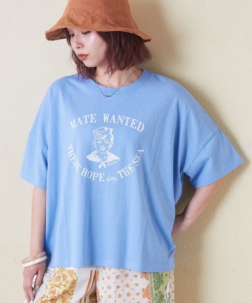 セール】32/-天竺前後プリントTシャツ（Tシャツ/カットソー