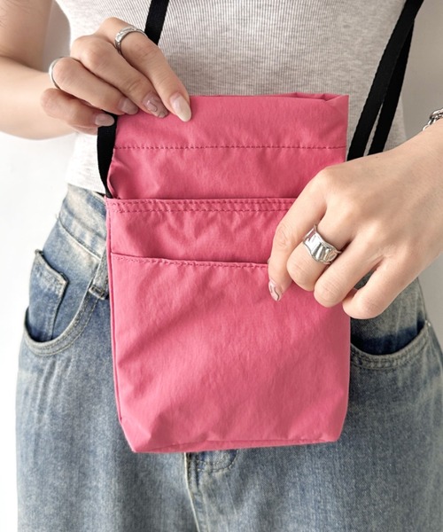 THE NORTH FACE（ザノースフェイス）の「国内未発売 THE NORTH FACE(ザ・ノースフェイス)/ミニショルダー クロスバッグ スマホショルダー ポーチ/SIMPLE STRING BAG MINI（ショルダーバッグ・レディース・ピンク/ブラック/クリーム/グレー・FREE）」の7枚目の写真