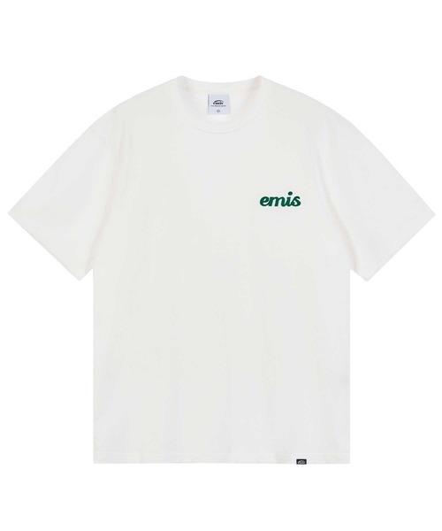 EMIS(イミス)の「(UNISEX) APPLIQUE T-SHIRT(Tシャツ/カットソー・レディース・ブラック/ミックスグレー/ホワイト・FREE)」の1枚目の写真