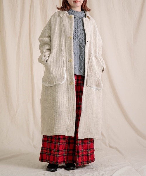 Brocante（ブロカント）の「[Brocante / ブロカント] オリジナルツイード ウーブリエコート（その他アウター・レディース・ブラック/ベージュ・2）」の6枚目の写真