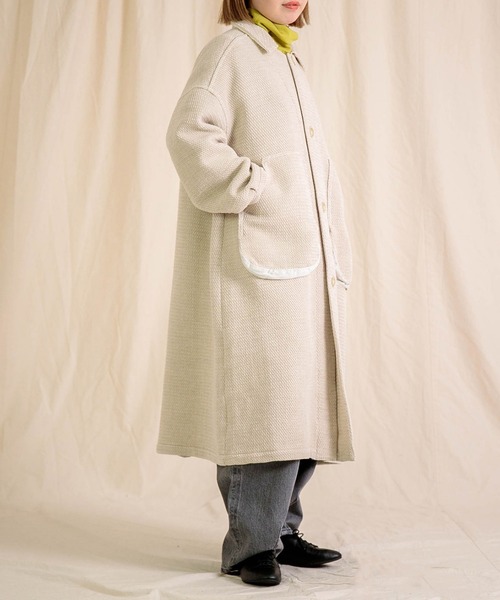 Brocante（ブロカント）の「[Brocante / ブロカント] オリジナルツイード ウーブリエコート（その他アウター・レディース・ブラック/ベージュ・2）」の5枚目の写真