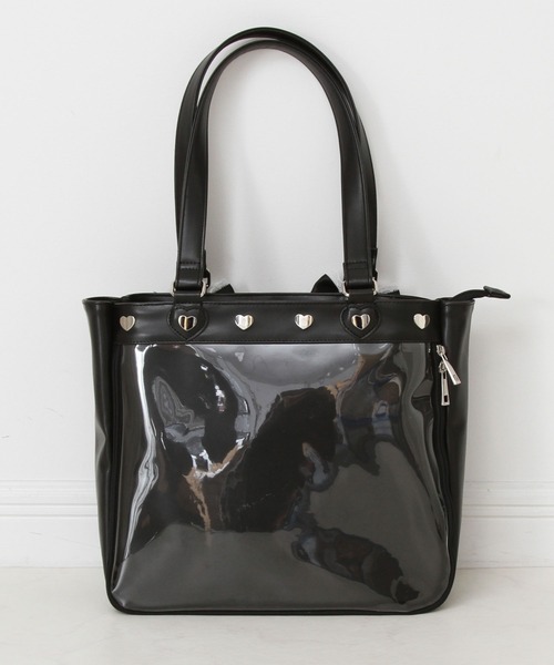 セール】ハートスタッズキルティングリボン痛バッグ（トートバッグ