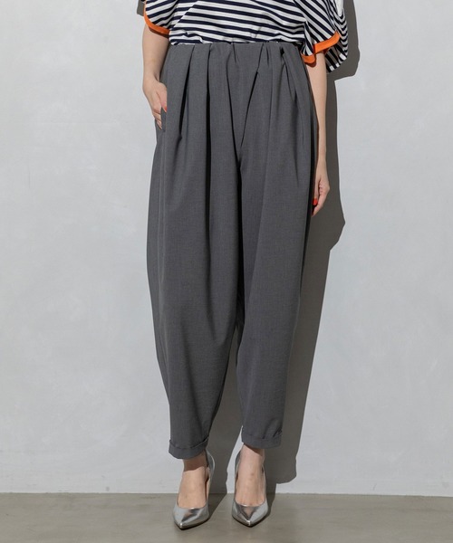 MARECHAL TERRE（マルシャルテル）の「タックギャザーパンツ【速乾】（その他パンツ・レディース・ライトベージュ/ブラック/グレー/ダークブラウン・SMALL/MEDIUM/LARGE）」の3枚目の写真