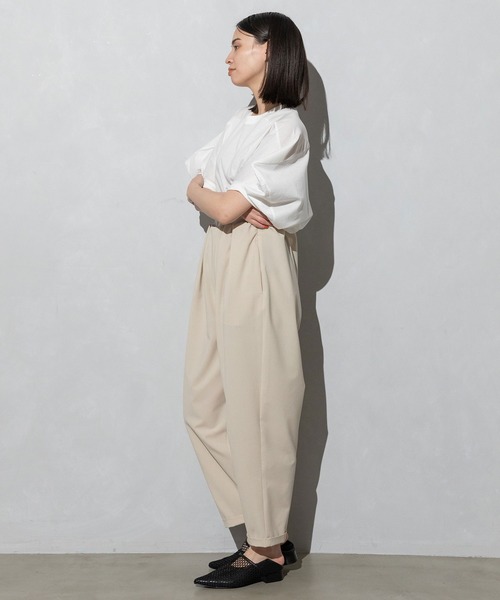 MARECHAL TERRE（マルシャルテル）の「タックギャザーパンツ【速乾】（その他パンツ・レディース・ライトベージュ/ブラック/グレー/ダークブラウン・SMALL/MEDIUM/LARGE）」の7枚目の写真