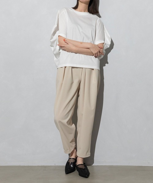 MARECHAL TERRE（マルシャルテル）の「タックギャザーパンツ【速乾】（その他パンツ・レディース・ライトベージュ/ブラック/グレー/ダークブラウン・SMALL/MEDIUM/LARGE）」の8枚目の写真