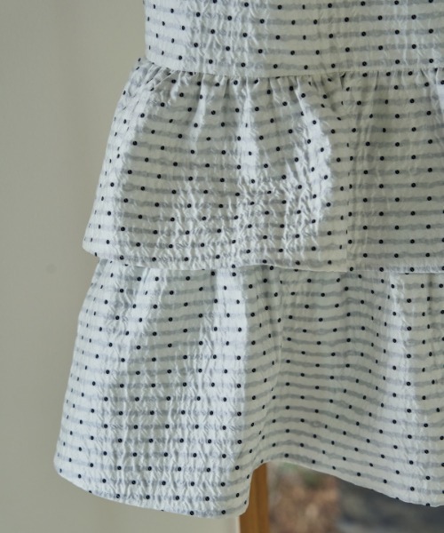 ERADIE(エラディエ)の「Jacquard tiered mini one piece ジャガードティアードミニワンピース(ワンピース・レディース・ホワイト/レッド/ネイビー・FREE)」の15枚目の写真