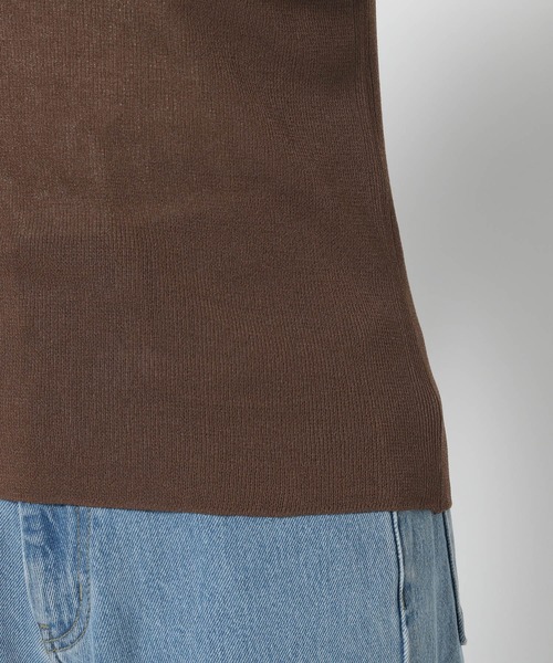 mysty woman（ミスティウーマン）の「2WAYプチハイニットフレンチスリーブ　575223（ニット/セーター・レディース・ブラウン/アイボリー/ブラック・FREE）」の16枚目の写真