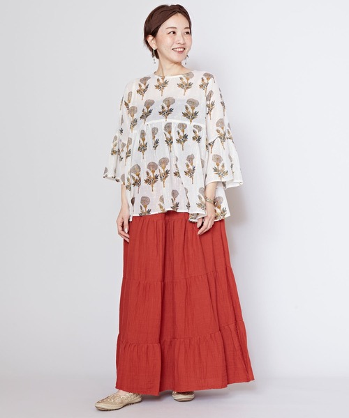 チャイハネ(チャイハネ)の「【チャイハネ】ルレブロトップス(その他トップス・レディース・ホワイト/ブラウン/イエロー・FREE)」の4枚目の写真